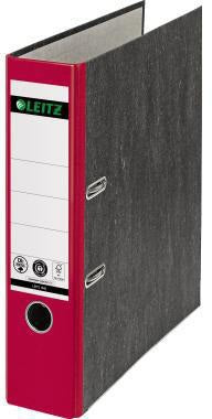 LEITZ Ordner 1080 DIN A4 80 mm gelb mit 180° Präzisionshebelmechanik und Wolkenmarmor