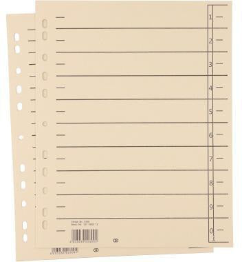 Soennecken Trennblatt oeco A4 230g Recyclingkarton blau 100 Stück mit 10 Taben