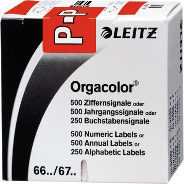 Leitz Buchstabensignal Orgacolor C rot 250 Stück selbstklebend