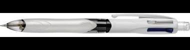 BIC 4 Colours 3+1 Mehrfarbkugelschreiber mit Druckbleistift – 4 Minen, Radierer, dokumentenecht