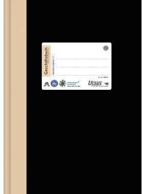 Ursus Staufen Geschäftsbuch Green DIN A4 liniert, 144 Blatt, 80 g/m², Halbleinen schwarz