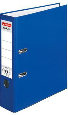 HERLITZ Ordner maX.file protect DIN A4 80 mm rot – mit Hebelmechanik und Griffloch