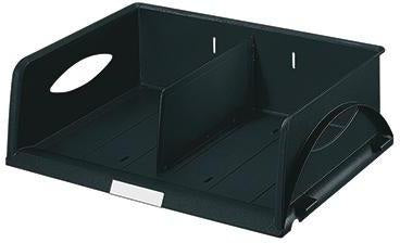 Leitz Briefablage Sorty DIN A4/C4 quer blau – Stapelbare Ablage mit Frontklappe