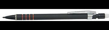 Soennecken Druckbleistift 3062 0,5 mm HB mit Radierer, Kunststoff, schwarz