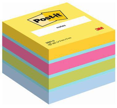 Post-it Haftnotizwürfel Mini 2051-L 51x40x51mm 400 Blatt limone – selbsthaftend & rückstandsfrei