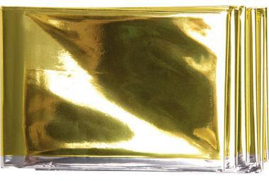 SIRIUS Rettungsdecke 210 x 160 cm – aluminiumbedampfte Spezialfolie, silber/gold