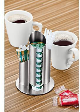 Esmeyer Portionsspender MULTI 400-2647 Edelstahl matt – 11 x 17,5 cm, für Milchdöschen, Zuckertüten & Rührstäbchen