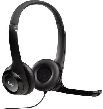 Logitech H390 USB-Headset mit Noise-Cancelling-Mikrofon und Inline-Lautstärkeregelung – Schwarz