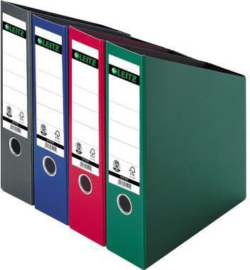 Leitz Stehsammler 24230025 DIN A4 76mm Hartpappe RC rot – Stabiler Aktenhalter für Schreibtisch & Regal
