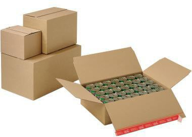 ColomPac Versandkarton CP 151.116 230x160x80mm braun – mit Selbstklebeverschluss und Blitzboden
