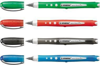 STABILO worker+ colorful Tintenroller 0,5 mm schwarz – Extrem sanftes Schreibgefühl