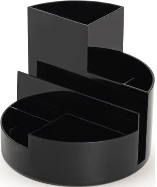 MAUL Stifteköcher 4117637 rund 6 Fächer Kunststoff blau – Schreibtisch-Organizer