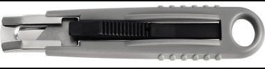 Westcott Sicherheitscutter PROFESSIONAL 18 mm Metall grau/schwarz mit automatischem Klingenrückzug