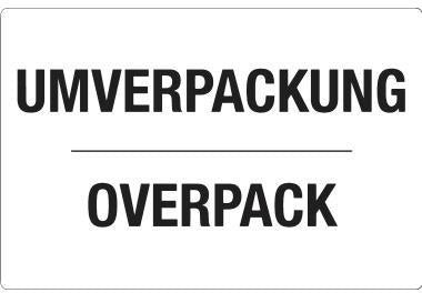 DR-LABEL Hinweisetikett Umverpackung 80x120mm Papier weiß 500 Stück