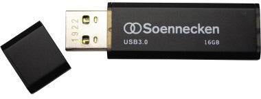 Soennecken USB-Stick 71617 USB 3.0 16GB schwarz/silber – Schneller Datentransfer