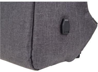 LIGHTPAK SAFEPAK Notebookrucksack grau Polyester bis 15" – Reißverschluss