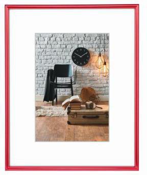 Hama Bilderrahmen Sevilla 21x29,7 cm Kunststoff schwarz mit Passepartout und Reflexglas