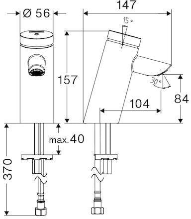 SCHELL PURIS SC HD-K Selbstschluss-Waschtisch-Armatur Kaltwasser Chrom