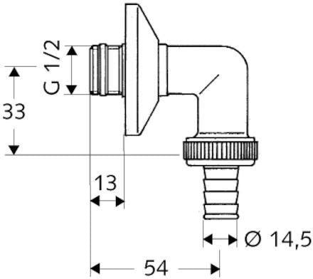 SCHELL Anschlussbogen Rosette ASAG 1/2 Zoll chrom – Wandanschluss mit Schubrosette