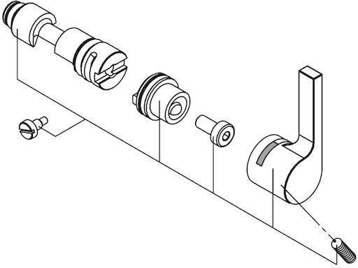 SCHELL Temperaturregler CELIS E komplett mit Griff, Adapter und Regulierwelle – verchromt