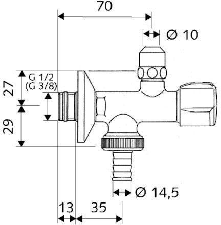 SCHELL Doppelanschluss-Eckventil COMFORT RV, ASAG, 1/2 Zoll, chrom – 5 Stück