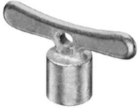 SCHELL Steckschlüssel Schlüsselweite 5 mm, Innenvierkant, mattchrom, T-Griff, Zinkdruckguss