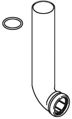 SCHELL Spülrohr mit O-Ring für MONTUS Spülkasten 12 cm – Original Ersatzteil