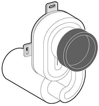 SCHELL Siphon Urinal COMPACT LC mit LC-Sensor – DN 50, horizontal, 0,3 l/s