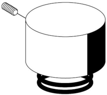 SCHELL Betätigungshaube BASIC mit Druckfeder – Chrom für WC-Druckspüler SCHELLOMAT