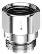 SCHELL Rückflussverhinderer für Wannen- und Brausebatterien, 1/2 Zoll, chrom – DN 15 Durchflussform