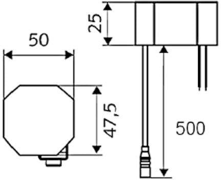 SCHELL Elektronische WT-Armatur VENUS HD Mischwasser chrom Typ HD-M – Infrarot-Sensor, 6V, 1-löchig