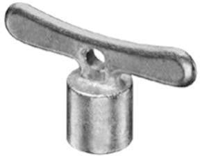 SCHELL Steckschlüssel Schlüsselweite 5 mm, Innenvierkant, mattchrom, T-Griff, Zinkdruckguss