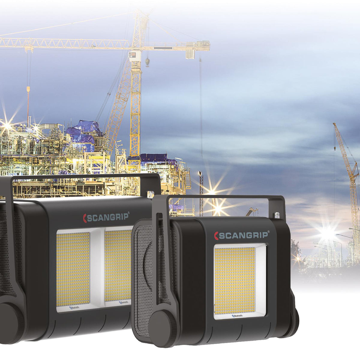 SCANGRIP SITE LIGHT 40 LED-Strahler 315 W, 10000-40000 lm, IP65, Bluetooth, 10 m Kabel