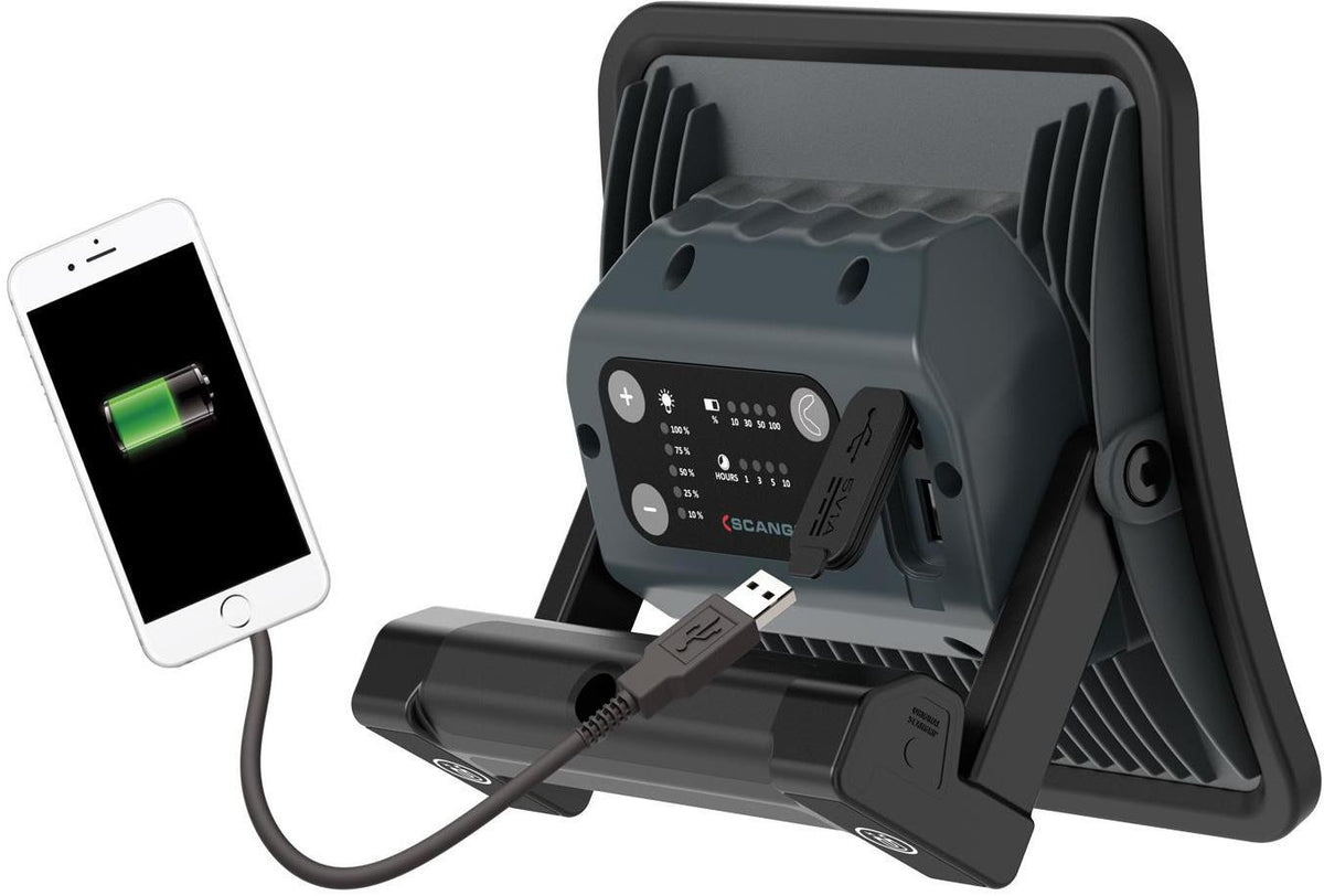 SCANGRIP LED-Baustrahler NOVA R 16 W 2000 lm Akku IP67 – Mobiles Arbeitslicht