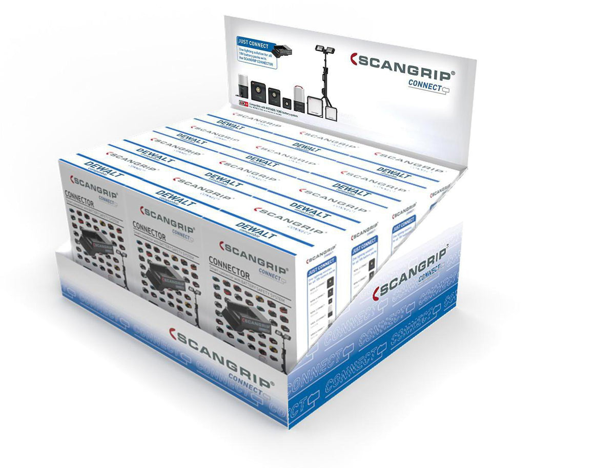 SCANGRIP Akku-Adapter SMART CONNECTOR für Bosch/Ampshare – 18-V-Akkus an CONNECT-Leuchten