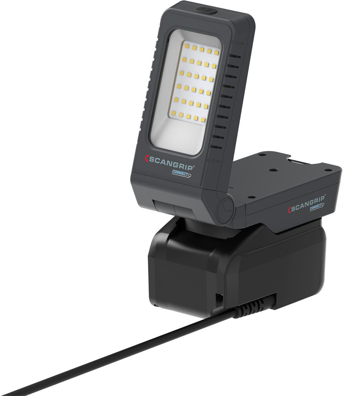 SCANGRIP DUO CONNECT LED-Strahler 108 W, 2500 lm, 18 V, IP30 – mit 2 flexiblen Leuchtenköpfen