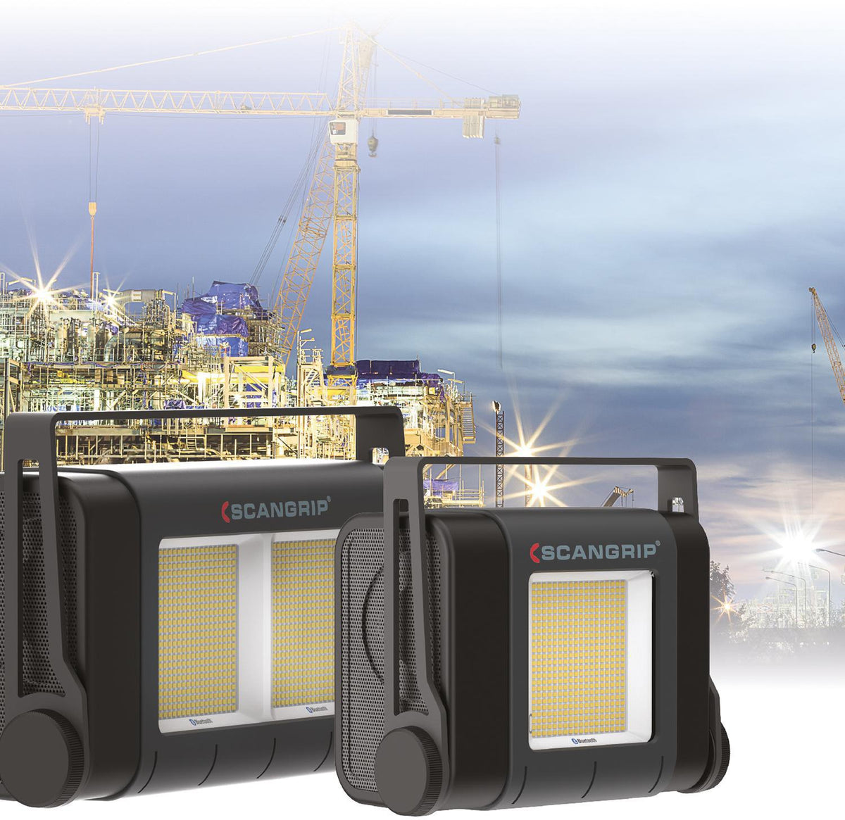 SCANGRIP SITE LIGHT 40 LED-Strahler 315 W, 10000-40000 lm, IP65, Bluetooth, 10 m Kabel