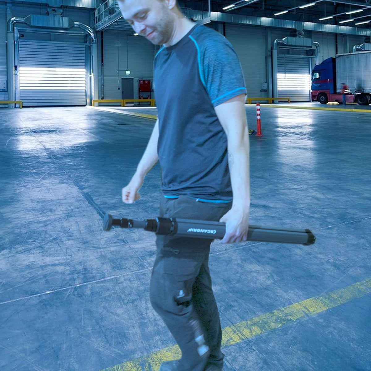 SCANGRIP TRIPOD 2m Stativ für Arbeitsleuchten – höhenverstellbar 0,9–2 m, Quick Release