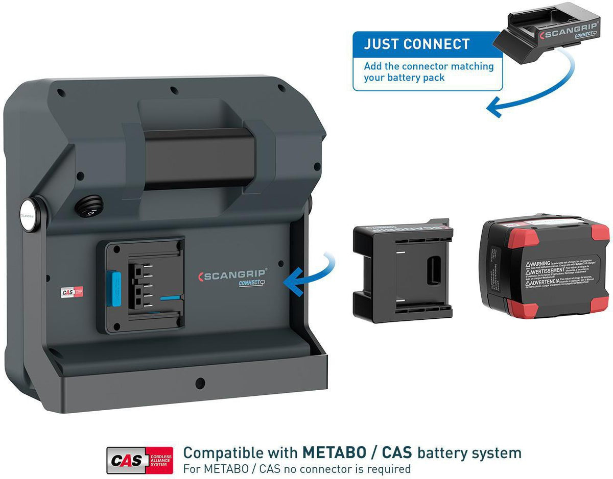 SCANGRIP LED-Strahler VEGA 4 CONNECT 40 W – 2000-4000 lm, IP54, diffus, blendfrei
