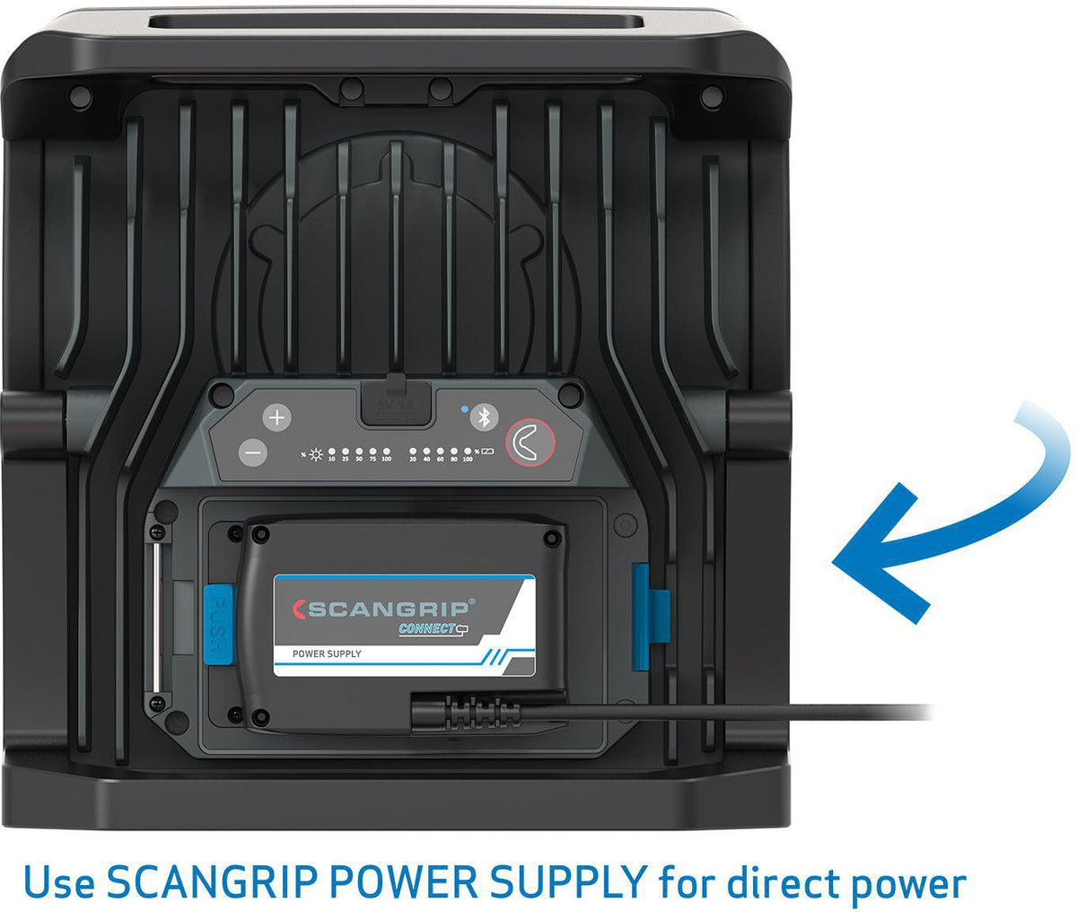SCANGRIP LED-Strahler NOVA 2 CONNECT 16 W 200-2000 lm IP30 – Dimmbar, Powerbank, COB-LED