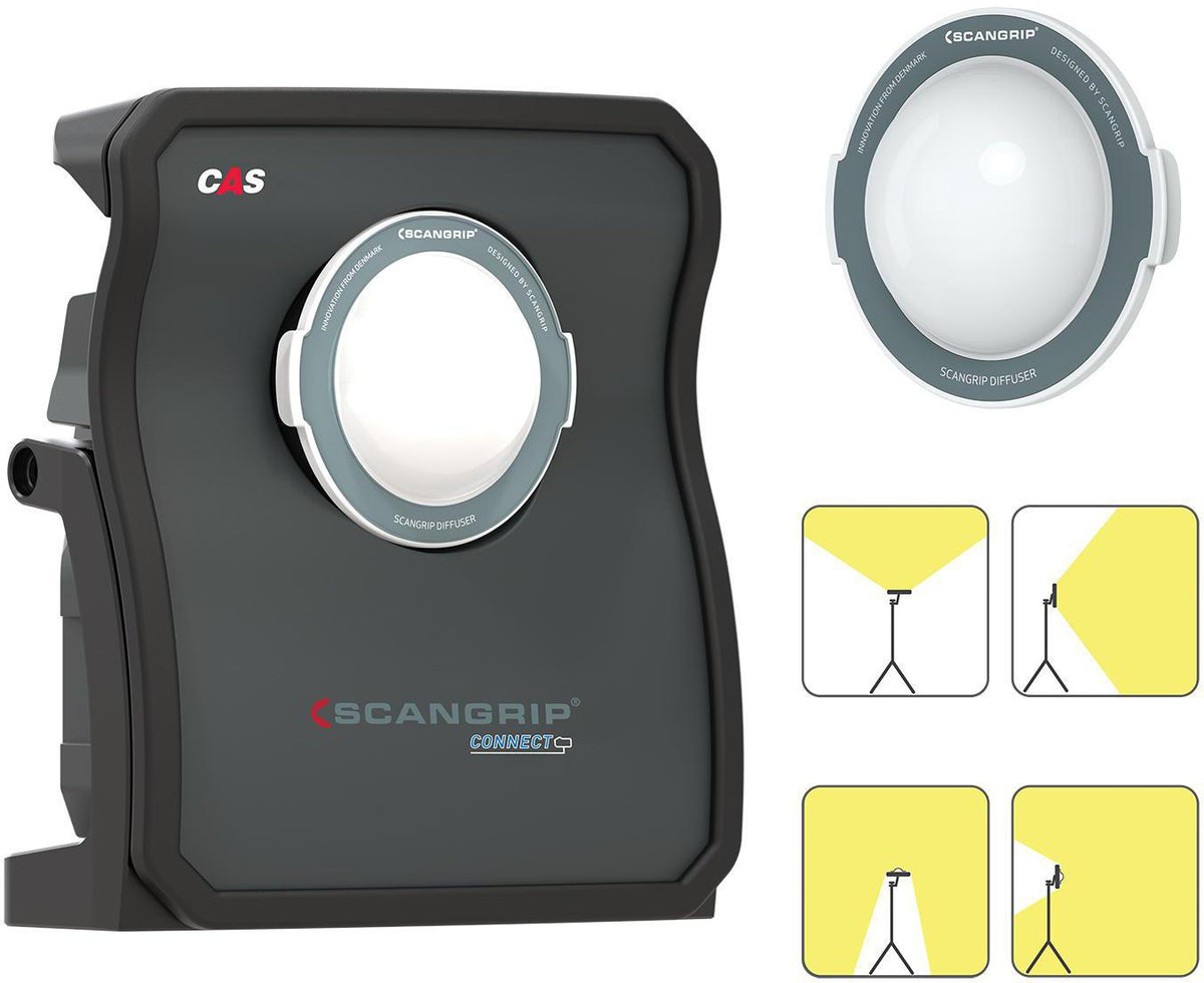 SCANGRIP LED-Strahler NOVA 2 CONNECT 16 W 200-2000 lm IP30 – Dimmbar, Powerbank, COB-LED