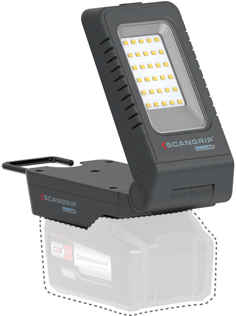 SCANGRIP DUO CONNECT LED-Strahler 108 W, 2500 lm, 18 V, IP30 – mit 2 flexiblen Leuchtenköpfen