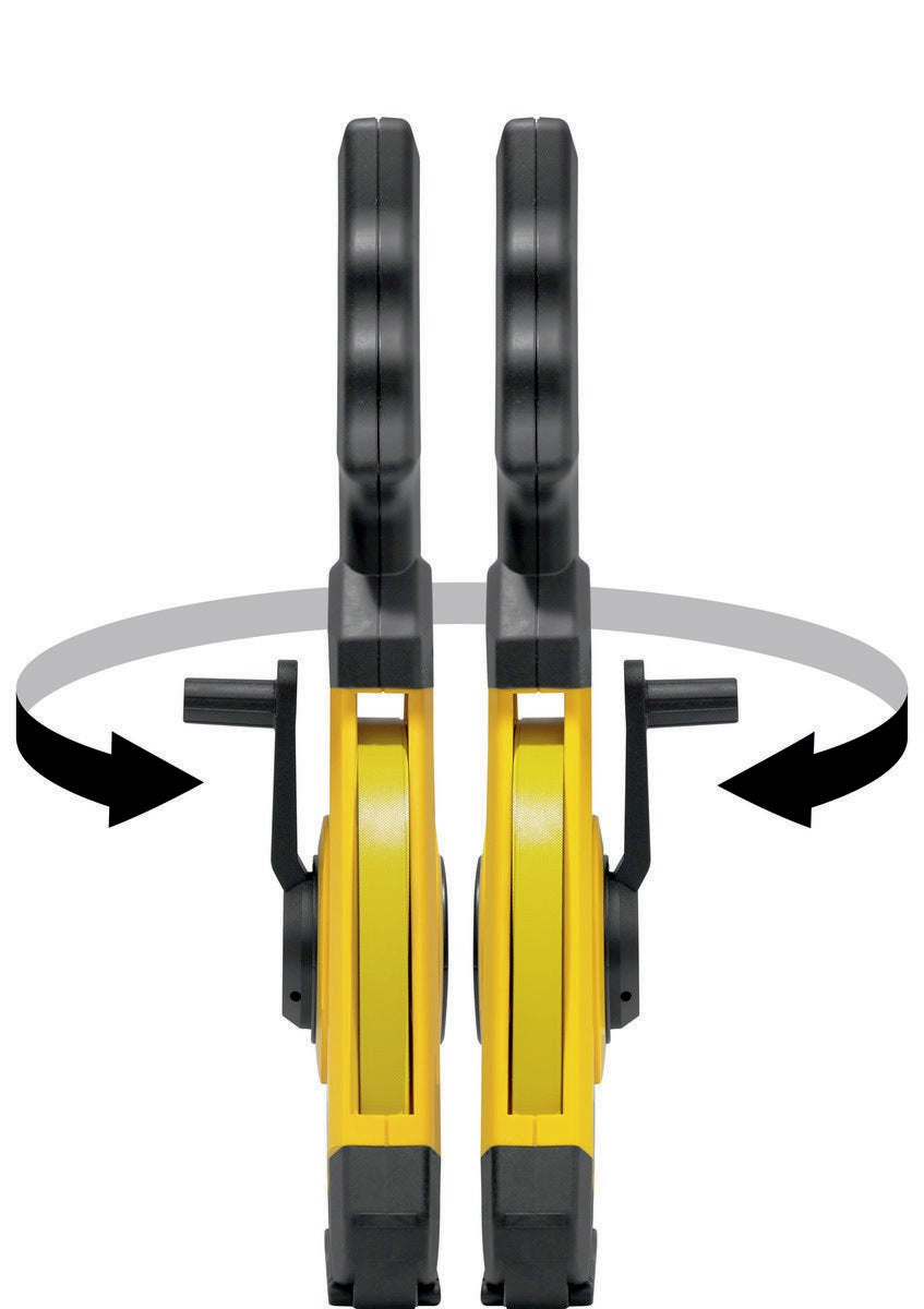 STABILA Rahmenbandmaß LBM 1000 STEEL – 100 m Stahlband, EG II, Y-Rahmen, Softgrip