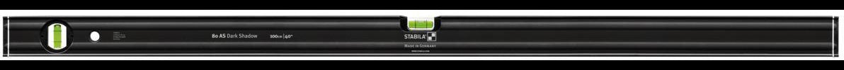 STABILA Wasserwaagenset 80 AS Dark Shadow 2-teilig – 60 cm & 100 cm, Alu-Rechteckprofil