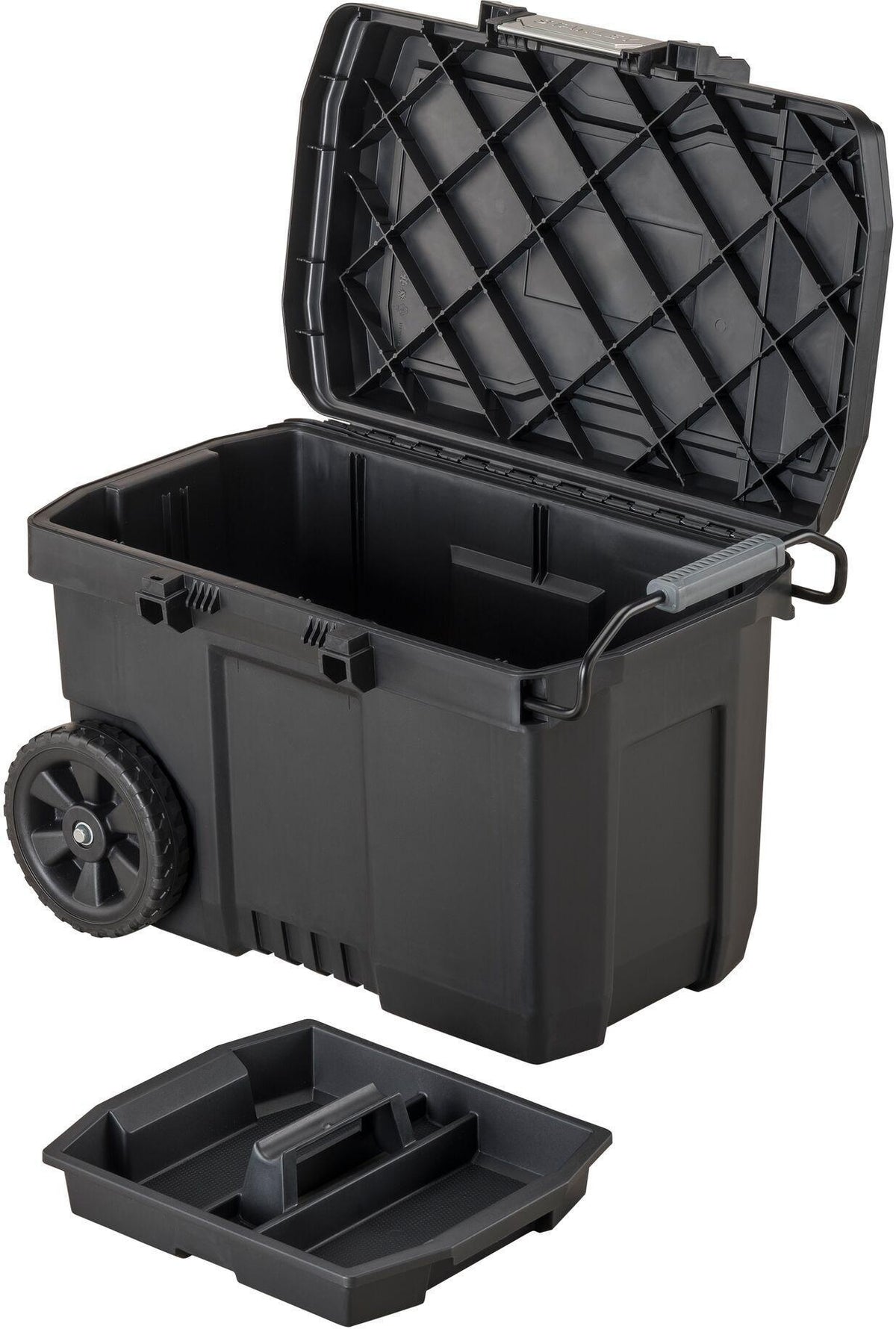 STANLEY Montagebox fahrbar 52 l mit Teleskopgriff und IP53-Schutz