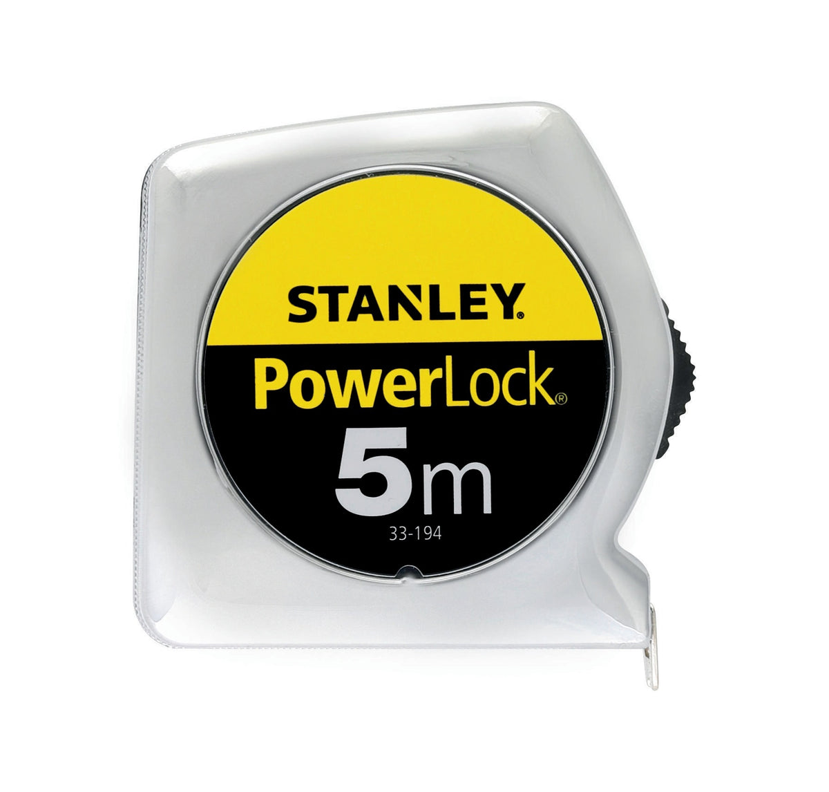 STANLEY PowerLock® Taschenrollbandmaß 5 m, 19 mm Band, mm/cm, Gürtelclip, EG II