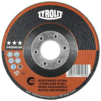 TYROLIT Schruppscheibe PREMIUM D125 x 7 mm Körnung 30 für Edelstahl