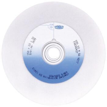 TYROLIT Schleifbockscheibe Ø125 x B20 x 32 mm, Körnung 60, Aluminiumoxid, für Doppelschleifmaschinen