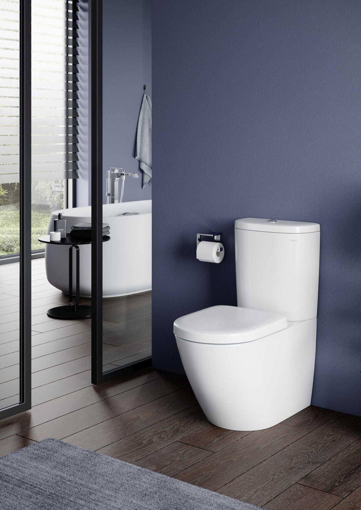 TOTO NC Stand-WC tief, randlos weiß mit TornadoFlush und CeFiONtect