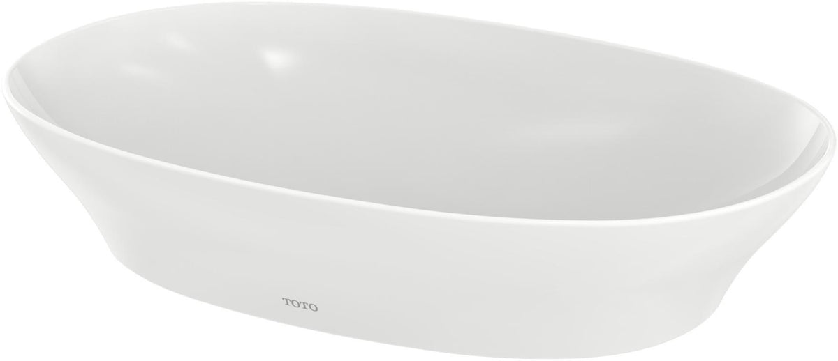 TOTO Aufsatzwaschtisch TL weiß rund 600 mm ohne Überlauf mit CeFiONtect